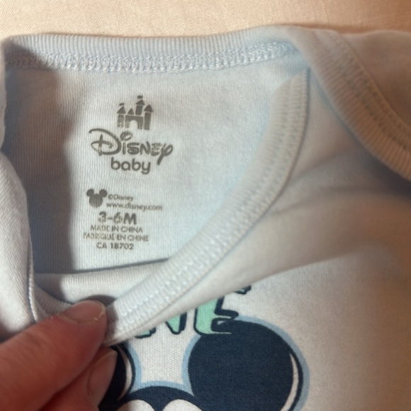 Disney - Mickey Mouse Baby Bodysuit Duo - Light Blue and White - Picture 3 of 5